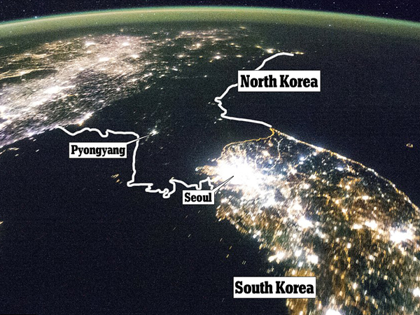 Wah, Korea Utara Ternyata 'Hilang' dari Foto Satelit Luar Angkasa!